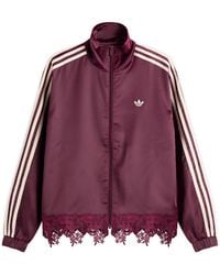 adidas - Firebird Satin Lace Track Top - Lyst