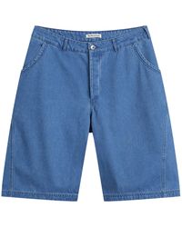 YMC - 90's Denim Twisted Shorts - Lyst