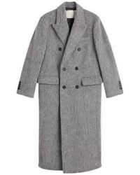 DUNST - Tailored Double Beasted Hairy Wool Coat - Lyst