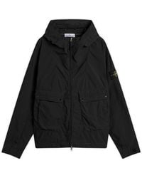 Stone Island - Light Compact Touch Poly-Tc Hooded Jacket - Lyst