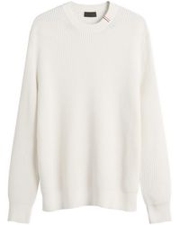 Moncler - Cotton Woven Crew Neck Jumper - Lyst
