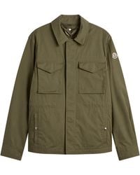 Moncler - Roquille Brushed Cotton Shirt Jacket - Lyst