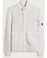C.P. Company - Lambswool Grs Button Lens Sweater - Lyst