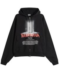 Balenciaga - Oversized Zip-Up Hoodie - Lyst