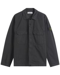 Stone Island - Ripstop Zip Shirt Jacket - Lyst