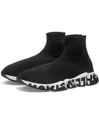 Balenciaga Speed Sock Women s Trainers Black Metallic eBay