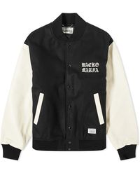 Wacko Maria - Leather Varsity Jacket - Lyst