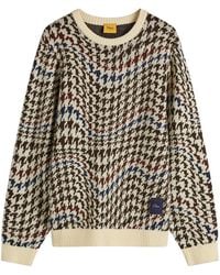 Dime - Houndstooth Knit Sweater - Lyst