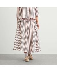 Damson Madder Malik Ra Ra Midi Skirt in Red | Lyst