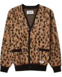 Wacko Maria - Leopard Mohair Cardigan - Lyst