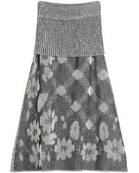 PAOLINA RUSSO - Illusion Knit Maxi Skirt - Lyst