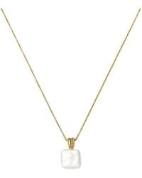 Missoma - Square Pearl Baya Pendant Necklace - Lyst