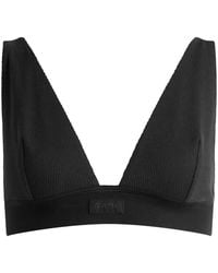 Skims - Cotton Rib Plunge Bralette - Lyst
