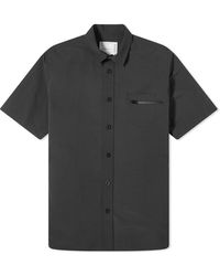 Sacai - Matte Taffeta Zip Short Sleeve Shirt - Lyst