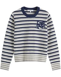 Maison Kitsuné - Fox Head Intarsia Striped Jumper - Lyst