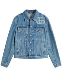 Gucci - Mid Wash Denim Trucker Jacket - Lyst