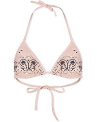 Palm Angels - Paisley Print Triangle Bikini Top - Lyst