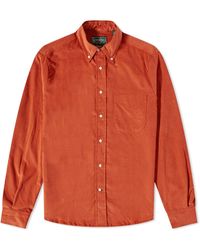 Gitman Vintage Button Down Corduroy Shirt - Orange