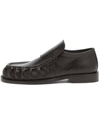 Dries Van Noten - Moc Toe Leather Loafers - Lyst