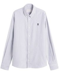 Ami Paris - Contrasted Adc Classic Shirt - Lyst