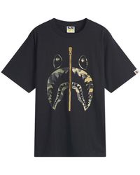 A Bathing Ape - 1St Camo Separate Shark Tee - Lyst