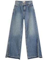 Stel - Split Hem Relaxed Denim Jeans - Lyst