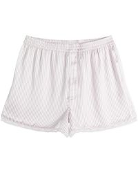 Skims - Woven Shine Boxer With Lace - Lyst