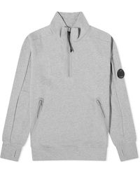 C.P. Company - Diagonal Raised Fleece Zipped Sweatshirt - Lyst