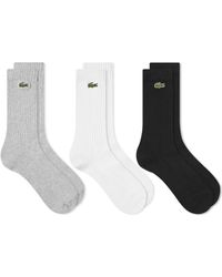 Lacoste-Jersey socks White calcetines