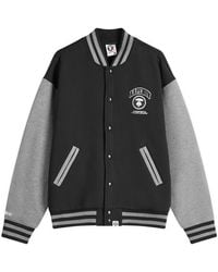 Aape By A Bathing Ape - Aape Now Fleece Baseball Jacket - Lyst
