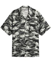 A Bathing Ape - Palm Tree Camo Open Collar Pocket Ss Shirt - Lyst