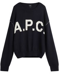 A.P.C. - Crew Neck Jumper - Lyst