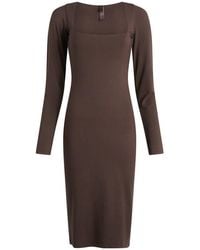 Skims - Smooth Layers Long Sleeve Midi Dress - Lyst