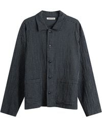 YMC - Waffle Check Pj Shirt - Lyst