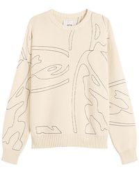 Arte' - All Over Circle Logo Knit Jumper - Lyst