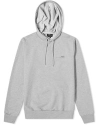 gym and workout clothes Hoodies A.P.C Mens Clothing Activewear Cotton Leonard Logo Hoody in Grey for Men 