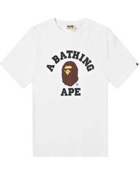 A Bathing Ape - Pigment College T-Shirt - Lyst