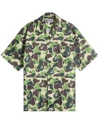 A Bathing Ape - Abc Camo Open Collar Ss Shirts - Lyst