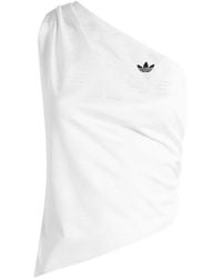 adidas - Ruched Asymmetric Top - Lyst