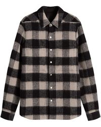 Rick Owens - Plaid Wool Outershirt - Lyst