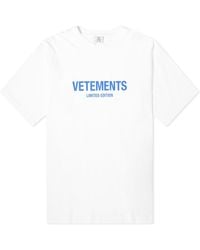 Vetements - Limited Edition Logo T-Shirt - Lyst