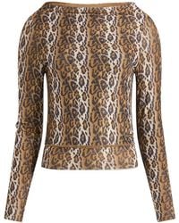 House Of Sunny - Leopard Layered Long Sleeve Top - Lyst