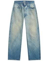 AURALEE - Selvedge Faded Heavy Denim Pants - Lyst
