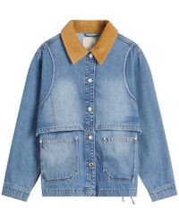 Stel - Layered Cotton Denim Jacket - Lyst