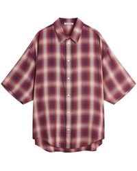 Acne Studios - Short Sleeve Plaid Check Shirt - Lyst