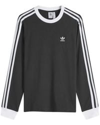 adidas - 3 Stripe Regular Long Sleeve T-Shirt - Lyst