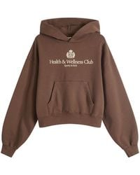 Sporty & Rich - H&W Crest Cropped Hoodie - Lyst