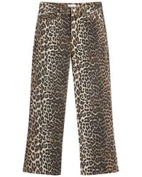 Ganni - Print Flare Jeans - Lyst