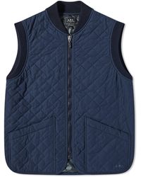 A.P.C. - Silas Quilted Vest - Lyst