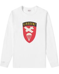 The Real McCoys Long Sleeve Airborne Athletic Tee - White